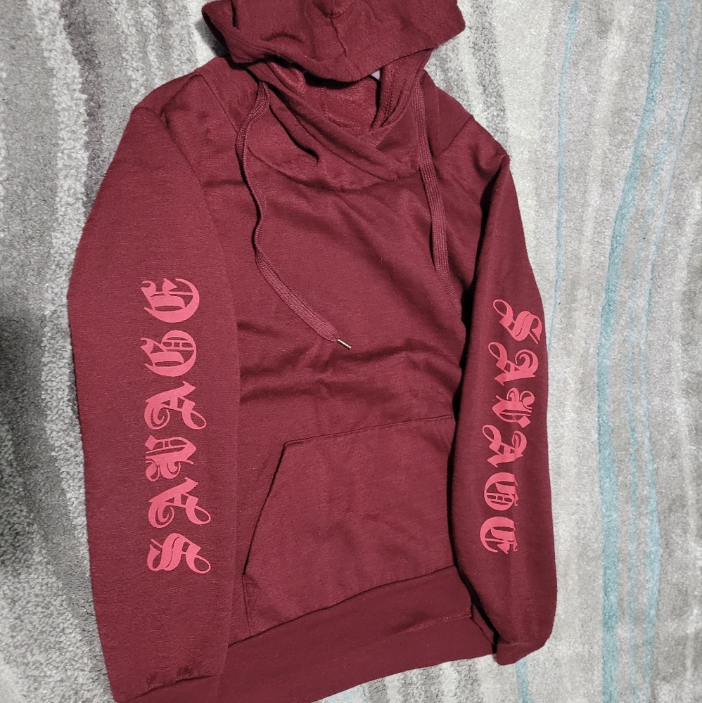 Maroon 'Savage' Hoodie